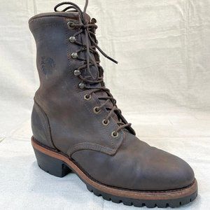 Mens Chippewa Soft Toe Logger made in USA size US 10.5